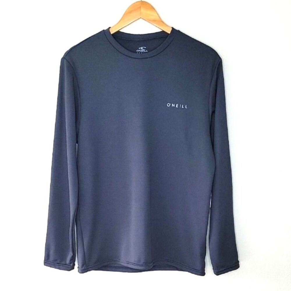 O'NEILL Men's Gray Long Sleeve Crew Neck Polyester UV Protective Sun Shirt sz M